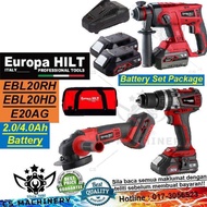 Combo Set!!! Europa Hilt EBL20RH EBL20HD E20AG Rotary Hammer  Hammer Drill  Grinder 20v Battery