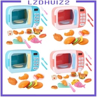 [Lzdhuiz2] Microwave Kitchen Toys Set Pretend Accessories  Food Educational Toys Awareness Growth Pa