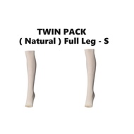 Twin Pack - MOLNLYCKE Tubigrip Shaped Support Bandage (Natural) Full leg (S) - 2 PCS