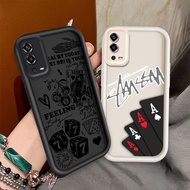 Angel Eye Trend Compatible For OPPO A55 4G A74 4G A95 4G F19 F19S Reno 6 Lite Poker English Graffiti