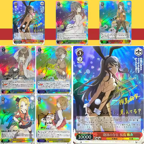 Young pig head boy Weiss Schwarz Anime characters Sakurajima Mai DIY Homemade Collection card Christ