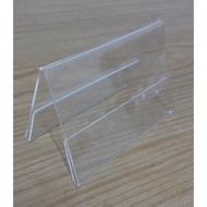 3.5 x 2.25in V Shape Horizontal Double Sided Acrylic Table Standee - Small
