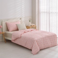 單人/十月羽絨被/可機洗、免被套、蓋一整年的好被子-陽台粉