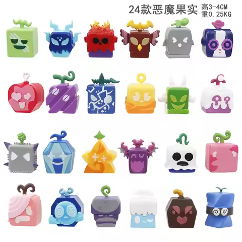 24 Pcs Blox Fruits Devil Fruit Box Mini Figures Game Collectibles Anime Merch