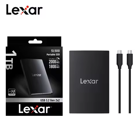 Lexar SL500 High-Speed Portable SSD USB3.2 Gen2X2 Read 2000MB/s Write 1800MB/s 500G 1T 2T 4T For PC/