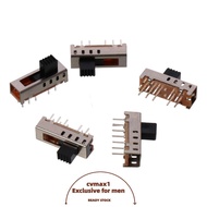 CYMX 5pcs Micro Slide Switch, SS-24E01 4 Position Toggle Switch, Miniature 10P 2P4T Vertical 5mm Tog