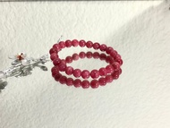 快速出貨高等級天然薔薇輝手鍊 豔麗玫瑰石 巴西冰透薔薇輝