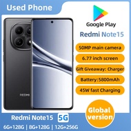 Cheap Smartphone Redmi Note15 5g ROM 128GB Android Used Phone Warranty
