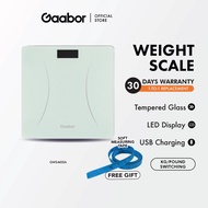 Gaabor Electronic Weight Scale Large LED HD Display Tempered Glass White GWS-M03A
