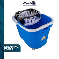 COMEN PVC Mop Wheel Bucket 20 Liter Heavy Duty Plastic Mop Wringer Pail Bekas Plastik Baldi Tong Pem