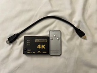 3 in 1 out HDMI 3進1出 HDMI 4K分配器