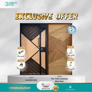 Laminate Gate and Two Tone Laminate Main Door Bundle Promotion