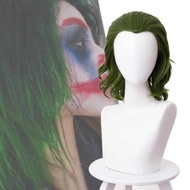 Movie joker joker Flake Mixed Green Curly Hair cos Wig Halloween Wig