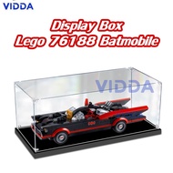 Acrylic Popmart Display Box For LEGO 76188 Batman Classic TV Batmobile Figurine Case Storage Box