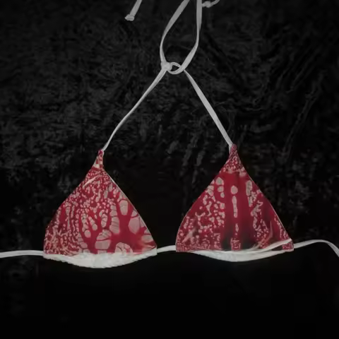 2000s Y2k Style Gothic Grunge Swimsuit Bikini Y2K Bathing Suits Halter Strappy Lace Up Woman Punk Ne