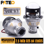 2.5 inch D2S D2H D2R H4 HID LED Bi-xenon Headlight Lenses Ver 9.5 Car Projector Metal Car Lamps Retr