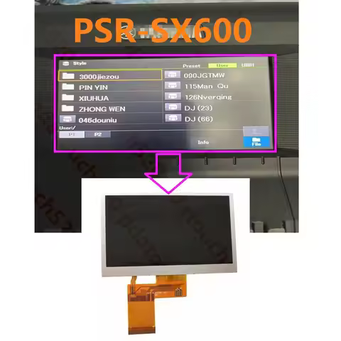 New 4.3 Inch For Yamaha PSR-SX600 PSR SX600 LCD Screen