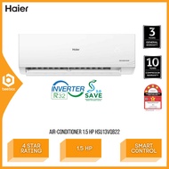Haier R32 Inverter Series Air Conditioner 1.5 HP 4 Star Rating Cool Clean Inverter HSU-13VQB22 Penghawa Dingin