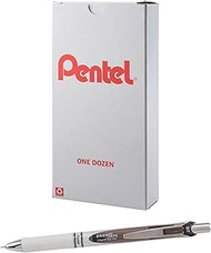 Pentel EnerGel Pearl Gel Pens, Black Ink, Dozen