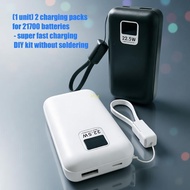 DIY Powerbank Case for 2pcs 21700  Not Required Soldering &Fast Charging