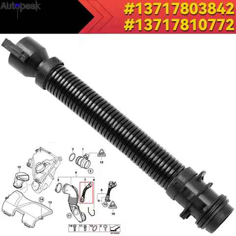 Air Filter Pipe Hose 13717803842 Fit For 1 3 4 5 6 7 X1 X3 X4 X5 X6 Series N47 N57 E81 E82 E87 E88 E