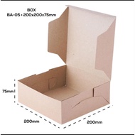 Cake Box/non Lamination Cake Cardboard 310gr 20cm x 20cm x 7.5cm