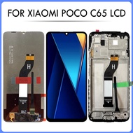 XD 6.74 "สำหรับหน้าจอแสดงผล C65 Poco มีกรอบสำหรับหน้าจอซ่อมชิ้นส่วนจอสัมผัสแอลซีดีของเครื่องแปลงดิจิ