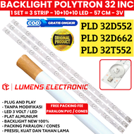 BACKLIGHT TV LED POYTRON 32 INC PLD 32D552 32T552 32D662 PLD32D552 PLD32T552 PLD32D662 LAMPU BL 10K 3V POLITRON PLD-32D552 PLD-32T552 PLD-32D662 10LED 10 KANCING LAMPU 3 VOLT 32INCH 32INC 32IN LED POLYTRON 32 INCH IN