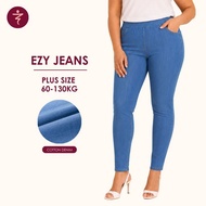 EMAX Ezy Jeans Plus Size Women Stretchable Long Pants Quality Cotton Denim
