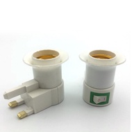 AC E27 Plug UK type led Bulb Converter base 3pin power Socket holder light Adapter ON/OFF switch Control Lamp Holder q1
