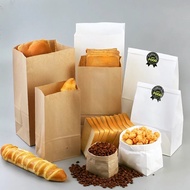 100pcs Brown Kraft Paper Bag, Brown Kraft Bag, Take Out Paper Bag, Packaging Pouch, Grocery Paper Ba