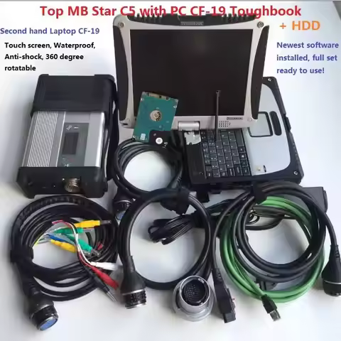 MB Star C5 SD Connect with newest software 2025.03 diagnostic tool vediamo/X/DSA/DTS with Toughbook 