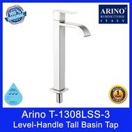 Arino T-1308LSS-3 Level-Handle Tall Basin Tap. Material: Stainless Steel.