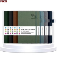 YUEXI 2026-2027 Schedule Book, A5 English Agenda Planner Notebook, Week Planner Simple Multi Functio