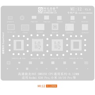 Amaoe Mi12 BGA Stensil Untuk Mi 10Pro K30Pro Snapdragon865 SM8250 CPU