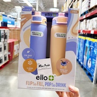 [MULTI COLORS] Ello Pop & Fill Stainless Steel Water Bottle, 651ml