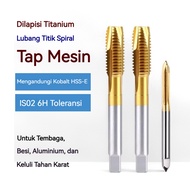 1/2/5pcs Titanium-Coated Spiral Point Taps | Cobalt HSS-E | ISO2 6H Tolerance | For Copper, Iron, Al
