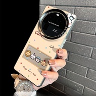 Guanglu | Ốp lưng điện thoại hình trái tim động vật dễ thương cho OPPO Findx8 6Pro nữ màn hình cong