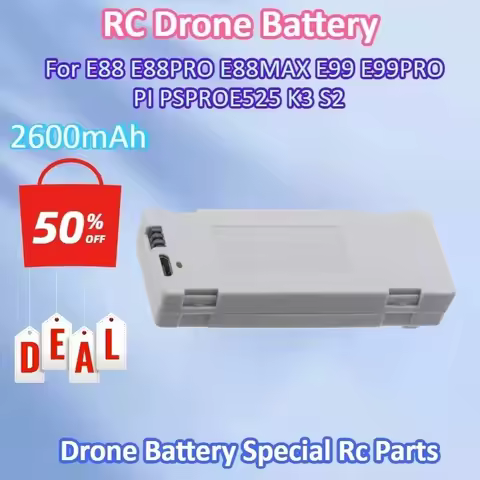 Brand New RC Drone Battery 3.7V 2600mAh for E88 E88PRO E99 P1 K3 LsE525 E525 PRO Mini Uav Drone Batt