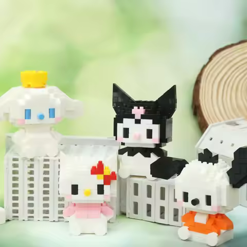 Sanrio Creative Building Block Mini Bricks wholesale Character Hello Kitty Kuromi Cinnamoroll My Mel