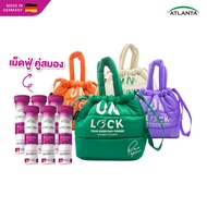 [6 หลอด+กระเป๋าเกี๊ยว] วิตามินเม็ดฟู่ Atlanta Cyncobal Vitamin B12 600 mcg. 15 เม็ด สมองและระบบประสา