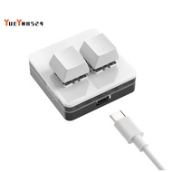 Custom Mini Keyboard 2 Key RGB Macro OSU Keypad Programmable Mechanical Keyboard for Gaming Working,