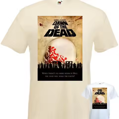 Dawn Of The Dead v20 T shirt white natural horror movie Romero all sizes S 5XL