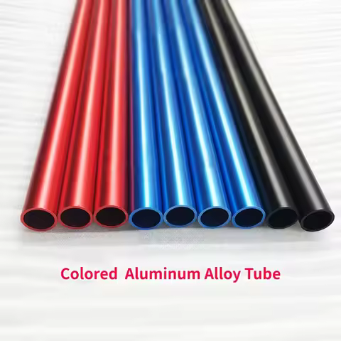 Length 500mm 6063 Aluminium Pipe Anodized Aluminum Tube OD 5-20mm Colored Aluminum Alloy Tube Wine R