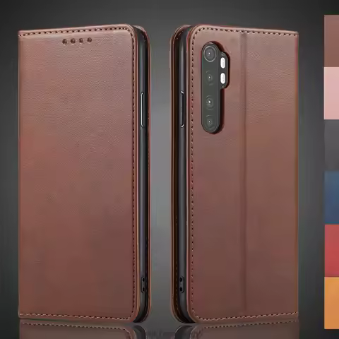 Magnetic attraction Leather Case for Xiaomi Mi Note 10 lite Holster Flip Cover Xiaomi Note10lite Cas