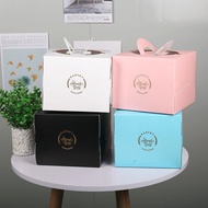 ♂Portable cake box 4/6/8/10 inch hot stamping birthday bakery food packaging wholesale customization