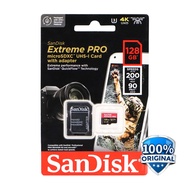 Microsdxc Extreme Pro V30 A2 U3 4K (200MB/s) 128GB SDSQXCD-128G Sandisk
