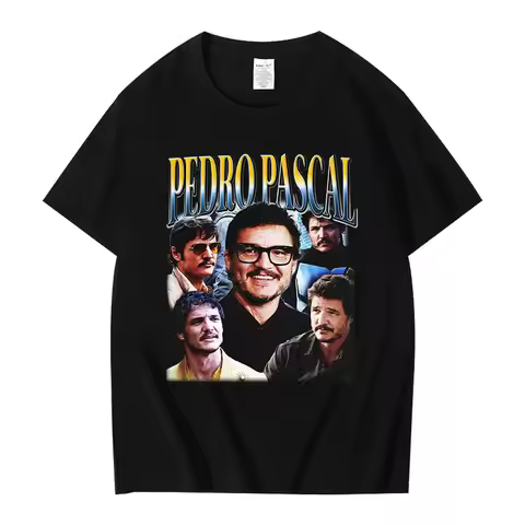 Classic American Movie TV Actor Pedro Pascal Graphic T-shirt Men Women Cotton Casual T Shirts Tops O