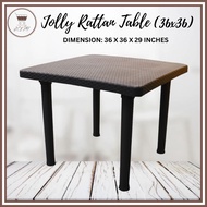 36X36 JOLLY RATTAN TABLE / RATTAN TABLE / 4SEATER TABLE