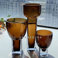 HJM-Danish Design Simple Modern Glass Vase Model Room Hotel Entrance Living Room Dining Table Home S